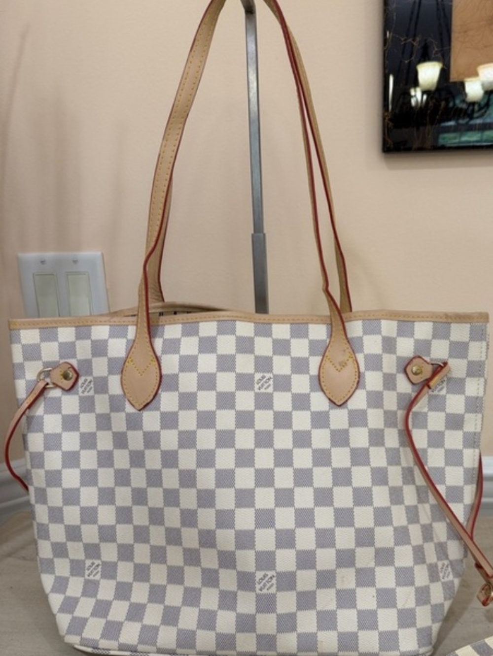 Checkered Designer Tote Unbranded